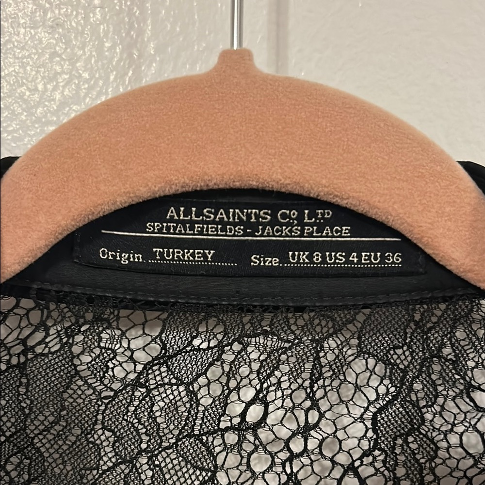 Allsaints Black Lace Button Down Top - image 2